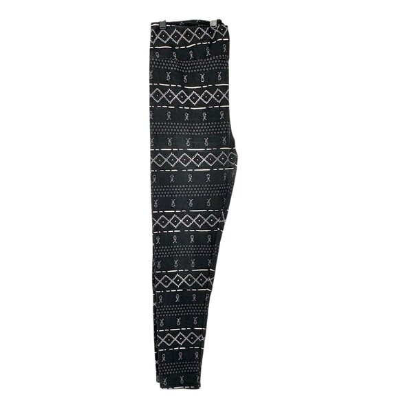 LuLaRoe Leggings Womens Tall and Curvy Black White Geometric Print Stretchy Soft - Picture 7 of 9